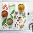 thumbnail image 1 of Ambesonne Colorful Shower Curtain, Spices and Dried Foods, 69"Wx84"L, Off White and Multicolor, 1 of 3