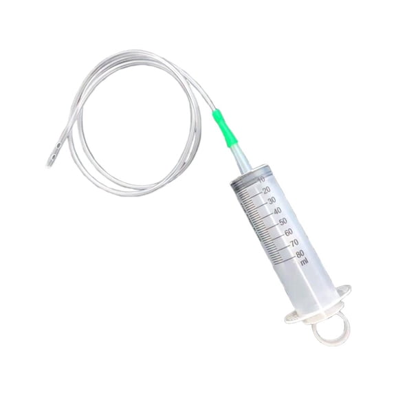 Plastic Fluid Syringe Oil Extractor with Extension Tube, Heavy Duty Liquid Transfer Pump for Automotive Oil, Coolant, Glue, Resin, Industrial Dispensing