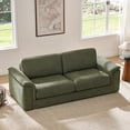 thumbnail image 2 of ReNest Modern Upholstered Curved Sofa, Comfortable Comfy Sofa for Living Room with High-Density Foam and Wood Frame, Moss Green, 2 of 9