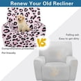 thumbnail image 4 of Xixirimido Pink Leopard Pattern Recliner Slipcovers with Arms 4 Pieces Lazyboy Recliner Chair Cover Non Slip Recliner Slip Covers for Recliner Chair with Storage Pockets Furniture Protector, 4 of 7