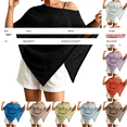 thumbnail image 2 of Women's Knit Poncho Cape Shawl, Lightweight Pullover Swimsuit Cover Up for Women, Solid Color Breathable Chiffon Feel Cape for Beach, Resort and Casual Daily Wear Light Violet, 2 of 4