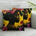 thumbnail image 3 of Nawypu African American Girls Throw Pillow Cover Decor Black Girl Magic Pillowcases Pillow Case Square Cushion Covers for Couch Living Room Home Sofa Bedroom Office, 3 of 5