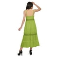 thumbnail image 3 of Moomaya Robe Longue Maxi Unie Sans Manches à Bretelles Spaghetti avec Garniture en Dentelle, 3 of 6