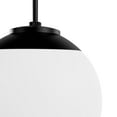 thumbnail image 4 of Hunter - Hepburn 1-light Matte Black, Medium Size Pendant Light, Dimmable, Mid Century Modern Style, Globe Shaped, for Bedrooms, Dining, Living Rooms - 19849, 4 of 7
