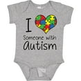 thumbnail image 3 of Inktastic I Heart Someone with Autism Boys or Girls Baby Bodysuit, 3 of 5
