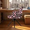 thumbnail image 3 of Xixirimido Leopard Pink Cheetah Pattern Office Chair Covers Computer Stretch Accent Dining Chair Covers Swivel Desk Chair Armrest Slipcover for Mid-Back Rotating Chairs, 3 of 7