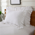 thumbnail image 2 of 4X 100% Cotton Ruffle Pillowcase Ruffled Pillow Cover White Pillow Case, 2 of 5