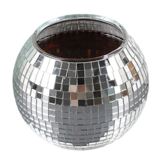 JHyouerji Disco Ball Vase Ornaments Silver for Wedding Birthday Party Centerpieces Home Decor