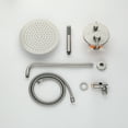 thumbnail image 5 of 10" Shower Head+Handheld Showerheads,Wall Mounted Shower Faucet Set for Bathroom With Rain shower overhead,Ceramic valve,Suction Cup Holder, 59in Hose, Adjustable water flow,Stainless steel-Nickel, 5 of 5