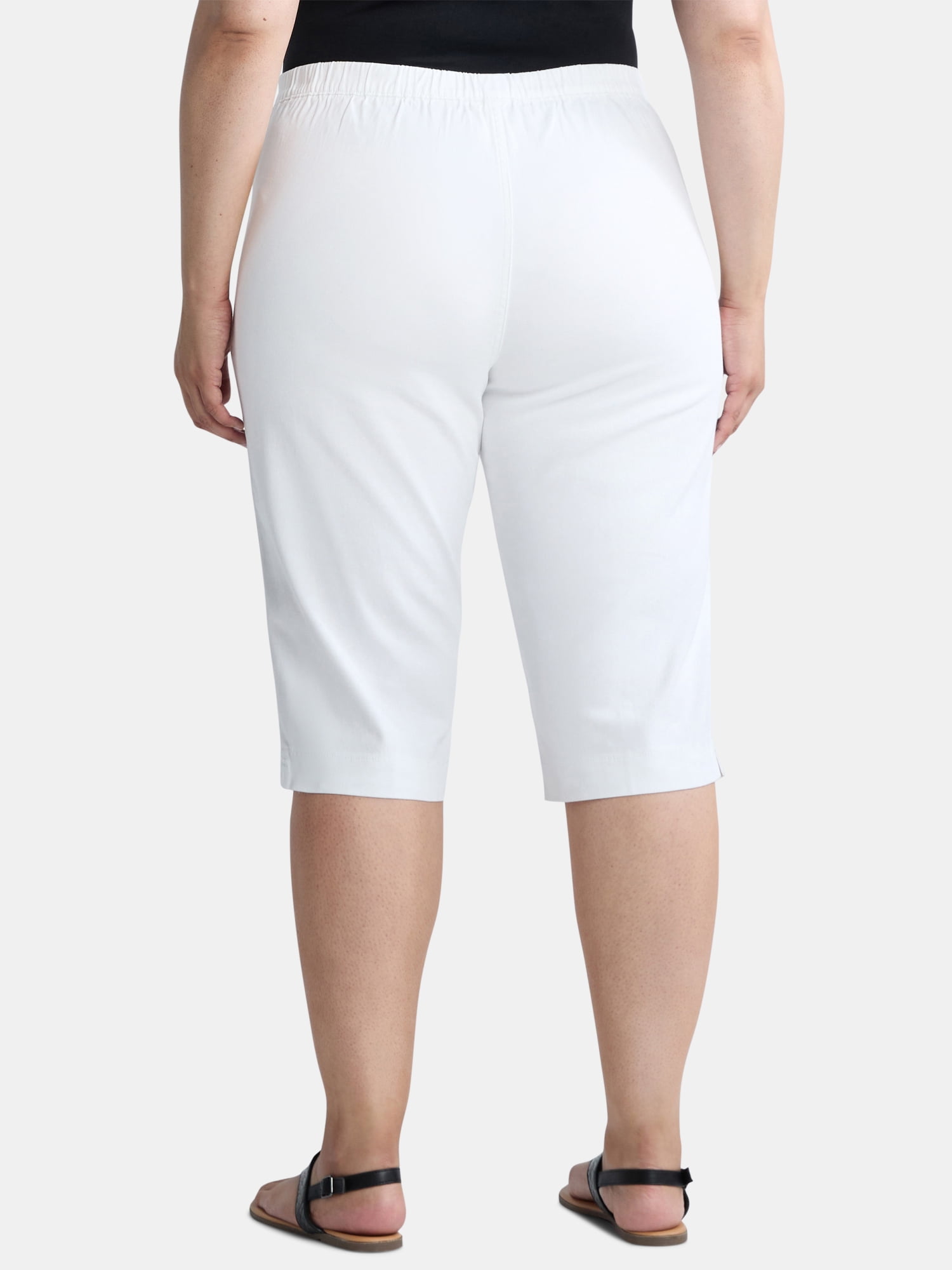 JMS Just My Size by Hanes Women's Plus Size Pull On 2 Pocket Stretch Capri, Sizes 0X-4X