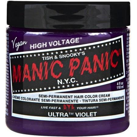 Manic Panic Semi-Permament Hair Color Creme, Ultra Violet 4 (Best Violet Hair Color)