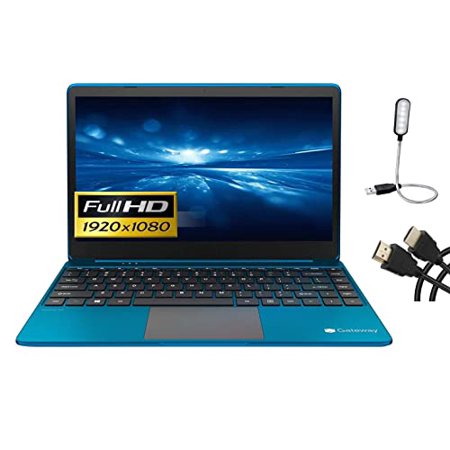 Gateway 14.1" FHD Ultra Slim Notebook, Intel Core i5-1135G7, Intel Iris Xe Graphics, 16GB RAM, 512GB SSD, Tuned by THX, Fingerprint Scanner, 1MP Webcam, Windows 10 Home, Blue with Accessories