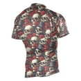 thumbnail image 2 of joogoo Skull Roses Flower-p1 Men's Cycling Jerseys Mountain Bike Short Sleeve Tops M, 2 of 7