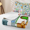 thumbnail image 4 of Erosebridal Cartoon Town Map Quilt King,City Building Vehicle King Coverlet Set For Boys,3pcs, 4 of 7