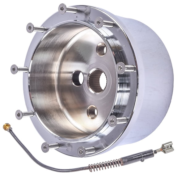 JEGS Steering Wheel Adapter for 1967-1994 GM/Chevy Steering Columns [Chrome-Plated Billet Aluminum]