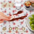 thumbnail image 6 of Pioneer Flower Floral Print Pattern Round Tablecloth 70"x70", Wrinkle Resistant Wipeable Table Cover for Kitchen Dining Room Picnic Patio and Party, 6 of 6