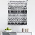 thumbnail image 1 of Grey Tapestry, Nordic Snowflake Knit Patterns Scandinavian Motifs Traditional and Modern Print, Fabric Wall Hanging Decor for Bedroom Living Room Dorm, 5 Sizes, Grey White Black, by Ambesonne, 1 of 1