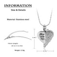 thumbnail image 2 of Personalized Always in My Heart - Angel Wing Heart Cremation Jewelry for Ashes Ash Holder Urn Necklace Lockets for Human Ashes Pet Ashes, 2 of 6