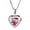 Pink, variant on Christmas Gifts Moocorvic Necklace Heart Crystal Stone Pendant Chain Necklace Womens Jewellery