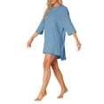thumbnail image 4 of Conjunto de lounge de gran tamaño para mujeres INSPIRE CHIC, sudaderas de entrenamiento, camiseta con pantalones cortos de ciclista, conjuntos XL en gris y azul, 4 of 6