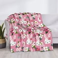 thumbnail image 3 of Naloa Rose Rabbit Flannel Blankets - Thick and Warm Blanket for Winter, Soft Fuzzy Plush King Blanket for All Seasons40"x30", 3 of 6