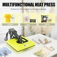thumbnail image 2 of Heat Press 15x15, Slide Out Heat Transfer Sublimation Machine with 3 Preset Modes, Clamshell Heat Press Machine for T-Shirts, Bags, Pillows(Yellow), 2 of 6