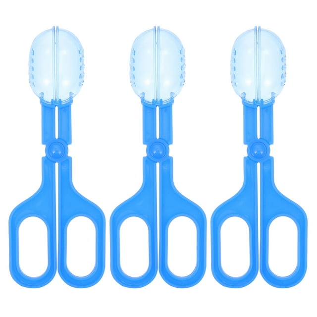 Miangastore Lizard Waste Clip 3Pcs Plastic Poop Picker Blue For Outdoor Walks And Home Cleaning