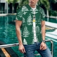 thumbnail image 6 of Lsque Christmas Trees Pattern Mens Polo Golf Shirts Funny Graphics Shorts Sleeve Button Shirts Baseball T-shirt-Large, 6 of 7