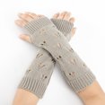thumbnail image 2 of Yoyauz Women's Long Fingerless Gloves Arm Warm Knit Thumbhole Stretch, 2 of 6
