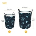 thumbnail image 5 of Balery Beautiful Butterflies Round Laundry Basket with Handles Waterproof Freestanding Laundry Hamper for Clothes Toys in the Dorm and Family-Medium, 5 of 8
