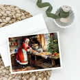 thumbnail image 2 of Cookies with Santa Claus Mrs. Claus Greeting Cards Pack of 8 7 in x 5 in, 2 of 3