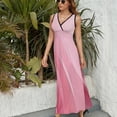 thumbnail image 6 of Pink Texture Background Dress Summer Street Style Bohemia Long Dresses Female Sleeveless Printed Maxi Dress, 6 of 9