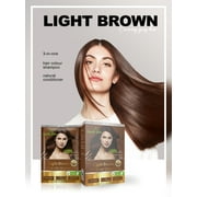 Herbishh Hair Color Shampoo for Gray Hair, Men & Women, Travel Size, 10+1 Pack (Light Brown 30 ml)
