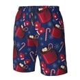 thumbnail image 4 of Pofeuu Hot Cocoa Snowflake Mittens Prin Men's Swim Trunks Quick Dry Bathing Suit Swimming Board Shorts Mesh Lining Beach Swimwear-Small, 4 of 6