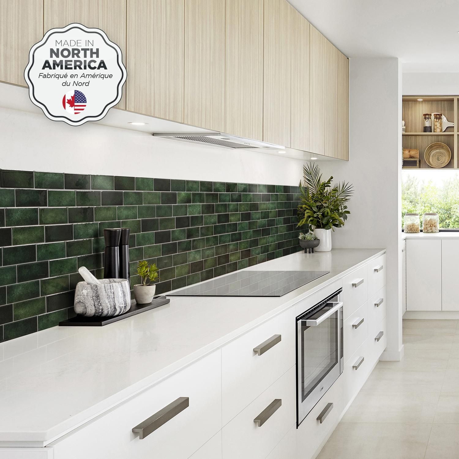Smart Tiles Peel and Stick Backsplash Wall Tiles, Metro Fiona, 4-Pack, 11.56in x 8.38in
