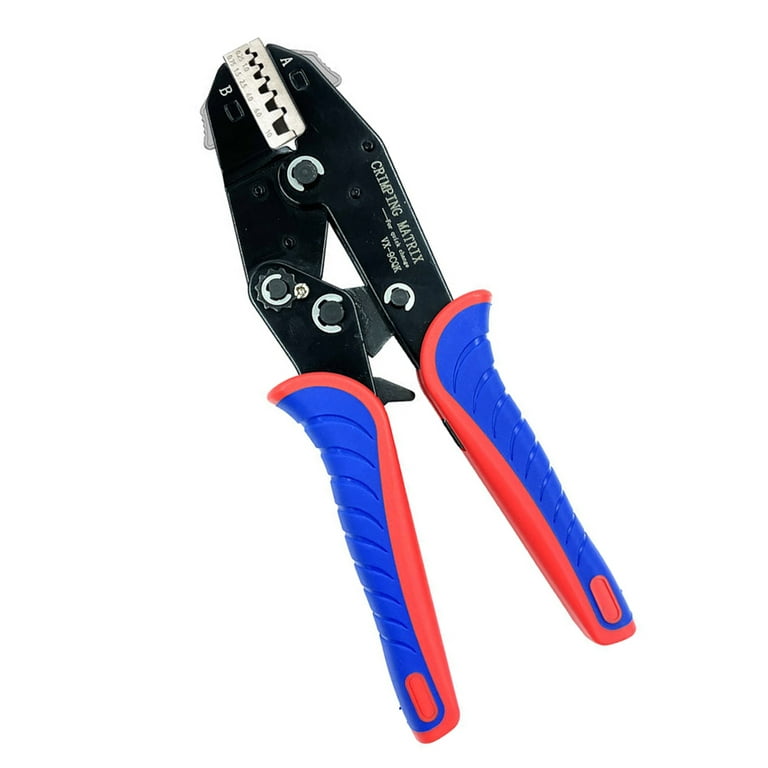 Crimping Tool for Insulated Electrical Connectors - Ratcheting Wire Crimper - Crimping