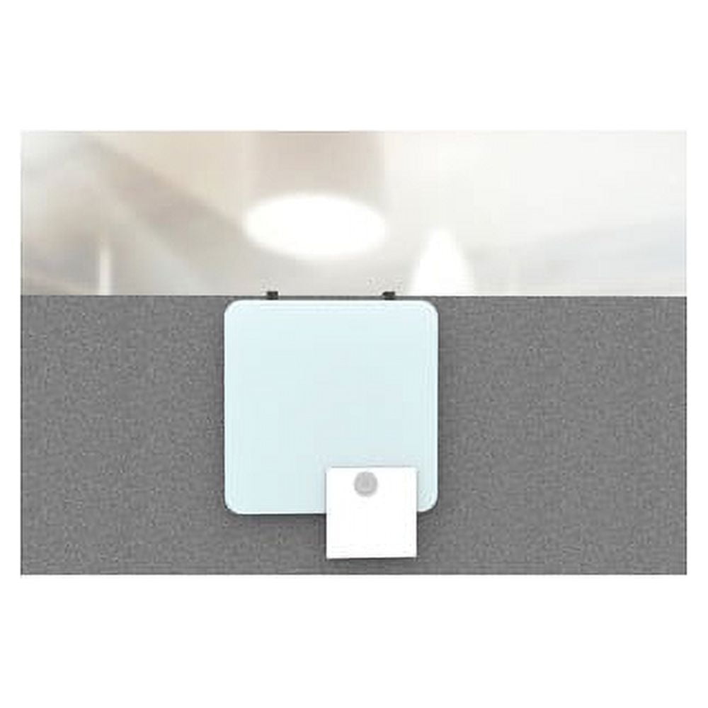 U Brands Square Magnetic Glass Dry Erase Board 12 x 12" Frameless (2343U00-01) Frosted White Temp