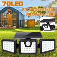 thumbnail image 3 of Wosthever Luz con sensor solar 5.5V 1500mAh 2.5W Accesorios para el césped Rotación Suministro doméstico Paisaje Lámpara LED Lámparas de pared Jardín y Patio Wosthever HA063673-00, 3 of 6