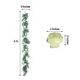 thumbnail image 3 of Efavormart 6 Ft Frosted Green Faux Eucalyptus Garland With Ivory Roses, Flower Garland Backdrop Decor, 3 of 10
