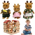 thumbnail image 4 of Figuras Peluche en Miniatura Ratón 3 Uds. Creativas Con Ropa para Casa Juegos, 4 of 9
