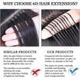 thumbnail image 3 of Aorsher 6D Hair Extensions Human Hair 10 Row Fast No Trace First Generation Hair Extension Hidden Straight Hair Extension 1 Row 10 Bundles, Black 12inch Blonde, 3 of 12