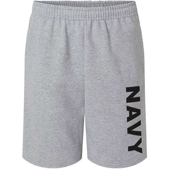 Navy Side Print Super-comfort sweatshorts
