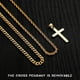 thumbnail image 3 of Cross Necklace for Men, Gold Black Silver Mens Cross Necklaces Stainless Steel Cross Pendant Necklace Simple Jewelry Gifts Cross Chain Necklace for Men, 3 of 7