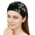 thumbnail image 4 of Unique Bargains 1 Pc Headband Eight-leaf Flower Lace Wide Hairband for Women Black, 4 of 5