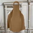 thumbnail image 1 of Casquette Décontractée Unie pour Femmes Marron Couvre-Cheveux Turban Long Musulman, 1 of 4