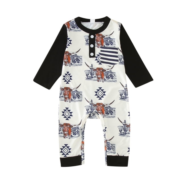 Gibobby pantalones deportivos Mono de manga larga de invierno para niños pequeños, prendas de vestir con estampado de para bebés, ropa negra y azul(Negro, 12-18 Meses)