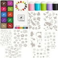 thumbnail image 1 of Finger Sponge Daubers for Drawing Card Making 20Pcs Plastic Stencil Template Brush Kit Finger Paint Foam Daubers for Diy Ink Painting Crafting Scrapbooking, 1 of 7