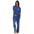 thumbnail image 3 of REALTREE Women's & Women's Plus Long Sleeve Comfy Wide Leg Pant Pant Pajama Lounge Sleep Set, 2-Piece, Sizes S-3XL, 3 of 7