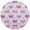 Bows and Heart Pattern, variant on 15 Inch Round Grid Plate Mats Heat Non-Slip Resistant PVC Placemats for Kitchen Dining Table Decor Blue Batik Leaves Pattern 1PCS