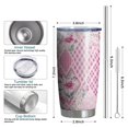 thumbnail image 6 of 20 Oz Pioneer Flower Coffee Tumbler Double Wall Insulated Stainless Steel Water Bottle | Metal Reusable Thermoses Flask with Cup Cap | Leak & Sweat Proof with Anti-Dust Lid, 6 of 7